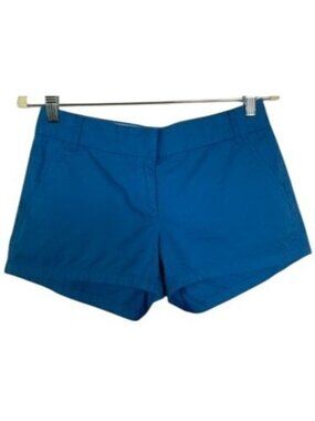 J.Crew Factory 3” Chino Shorts Blue Broken In Cotton Size 2 Style 36234